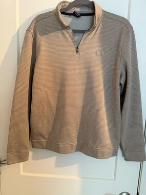 Under Armour Golf Women’s Large Storm 1/4 Zip Pullover Beige Tan